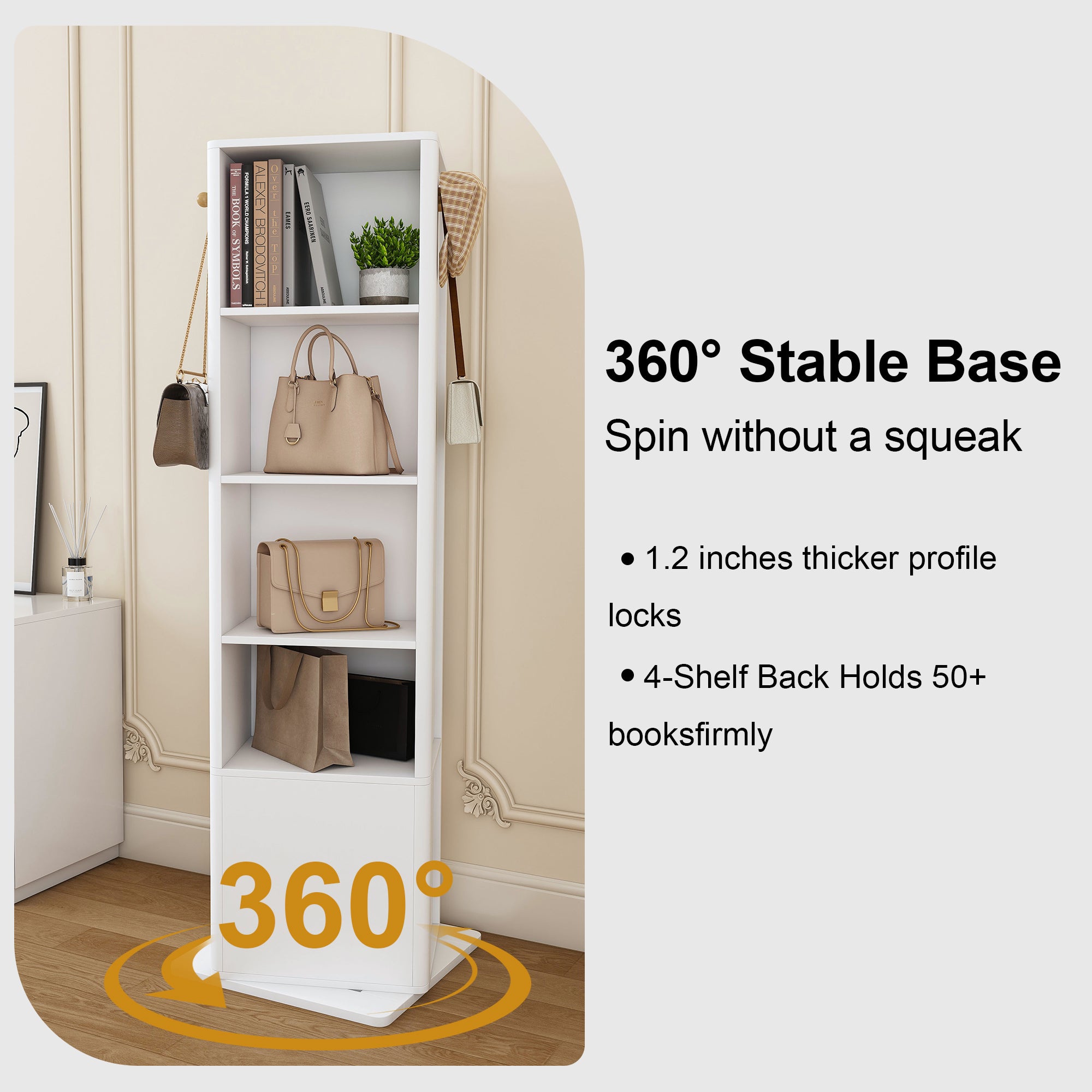 360° Rotating Makeup & Jewelry Cabinet