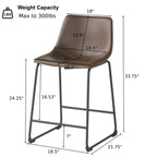 Vintage Style Dining Counter Stools