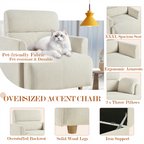 Oversized Chair with Storage Ottoman