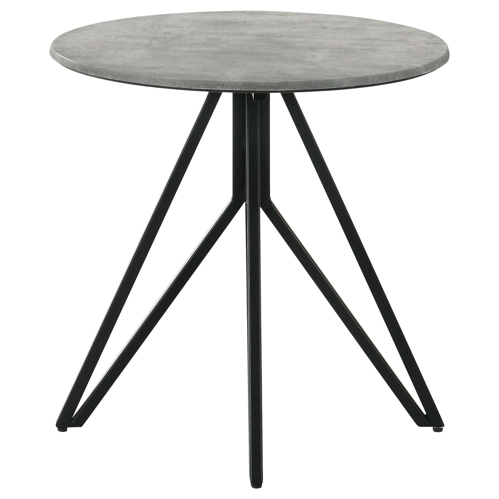 Garfield Cement 3-Piece Round Coffee and End Table Set