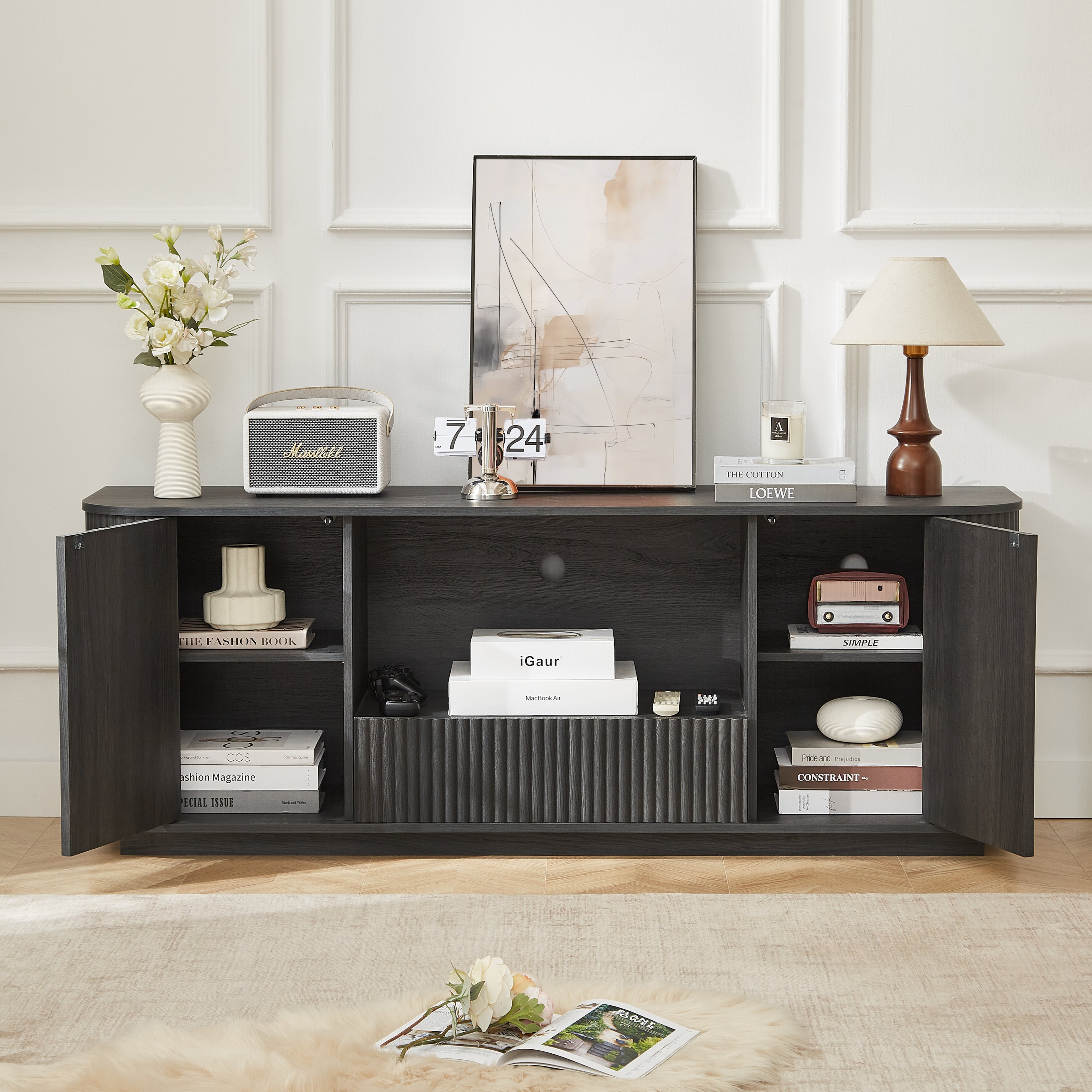 64-Inch Wavy TV Stand