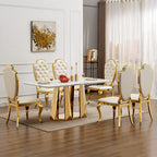 Marble Dining Table for 6 People
