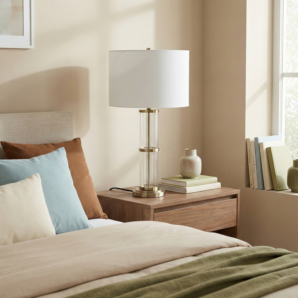 Echo Brushed Nickel Table Lamp