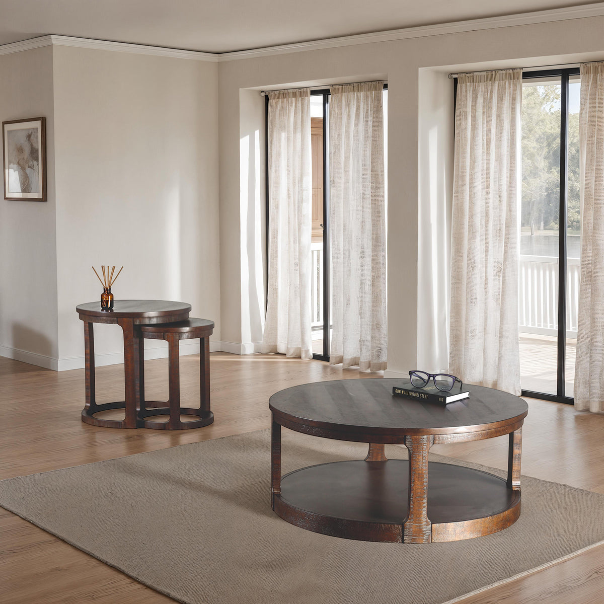 Transitional Style 1pc Coffee Table