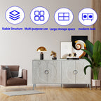 Modern Lacquered 4 Door Wooden Cabinet Sideboard Buffet