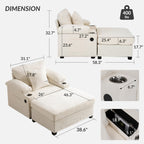 Ergonomic Oversized Chair with Ottoman