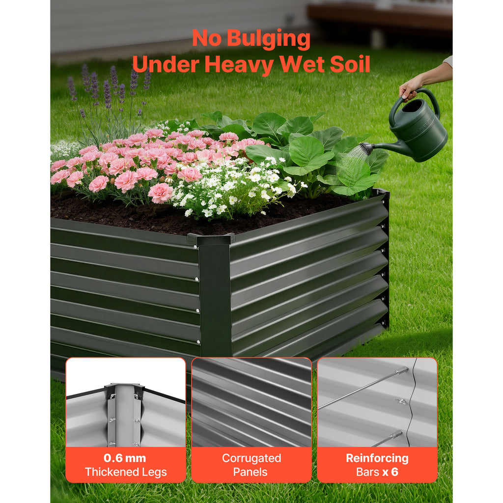 2 Pack Galvanized Raised Garden Beds