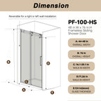 Frameless Single Sliding Shower Door