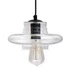 Torus Saucer Pendant with Clear Glass