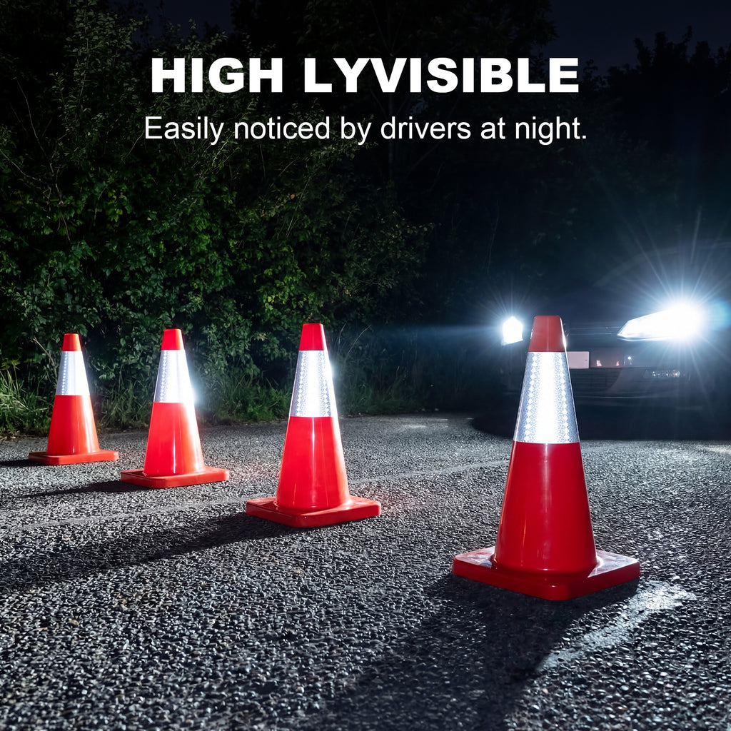 18-Inch Traffic Safety Cones, 2-Pack