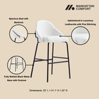 Gracie Metal Upholstered Barstool