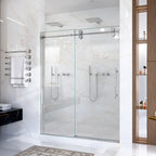 Frameless Single Sliding Shower Door – 5/16" Clear Tempered Glass