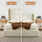 Carmen Upholstered Wingback Bed Frame