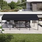 12x20 FT Heavy Duty Metal Carport with Galvanized Steel Roof