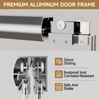 Adjustable Glass Shower Door 56"–60" W x 72" H