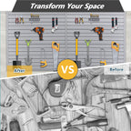 Heavy Duty PVC Slatwall Garage Organizer