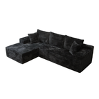 96" Frameless Boneless Soft Sofa with L-Shaped Chaise