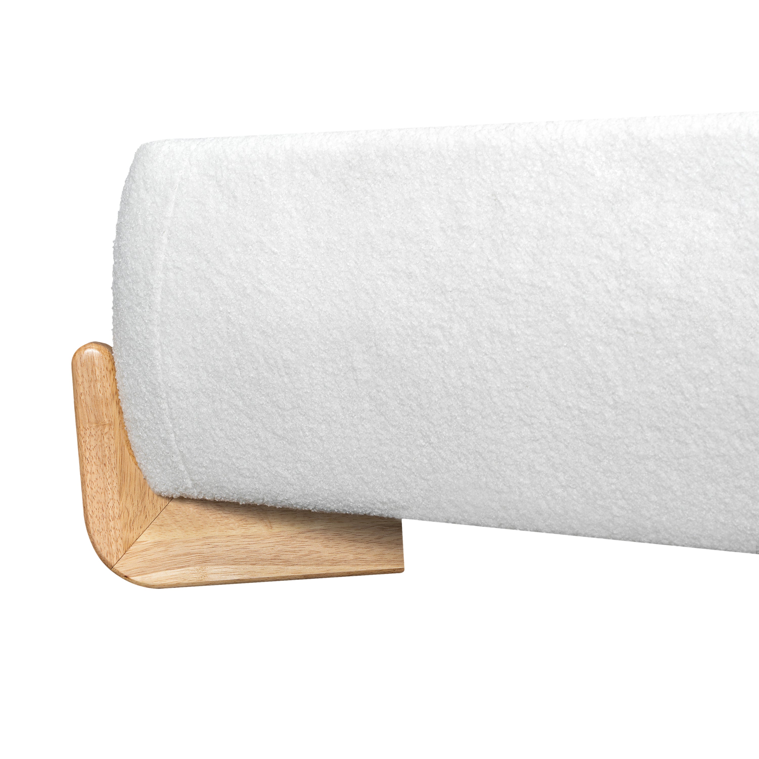 Elegant Boucle Upholstered Bed - Queen Size