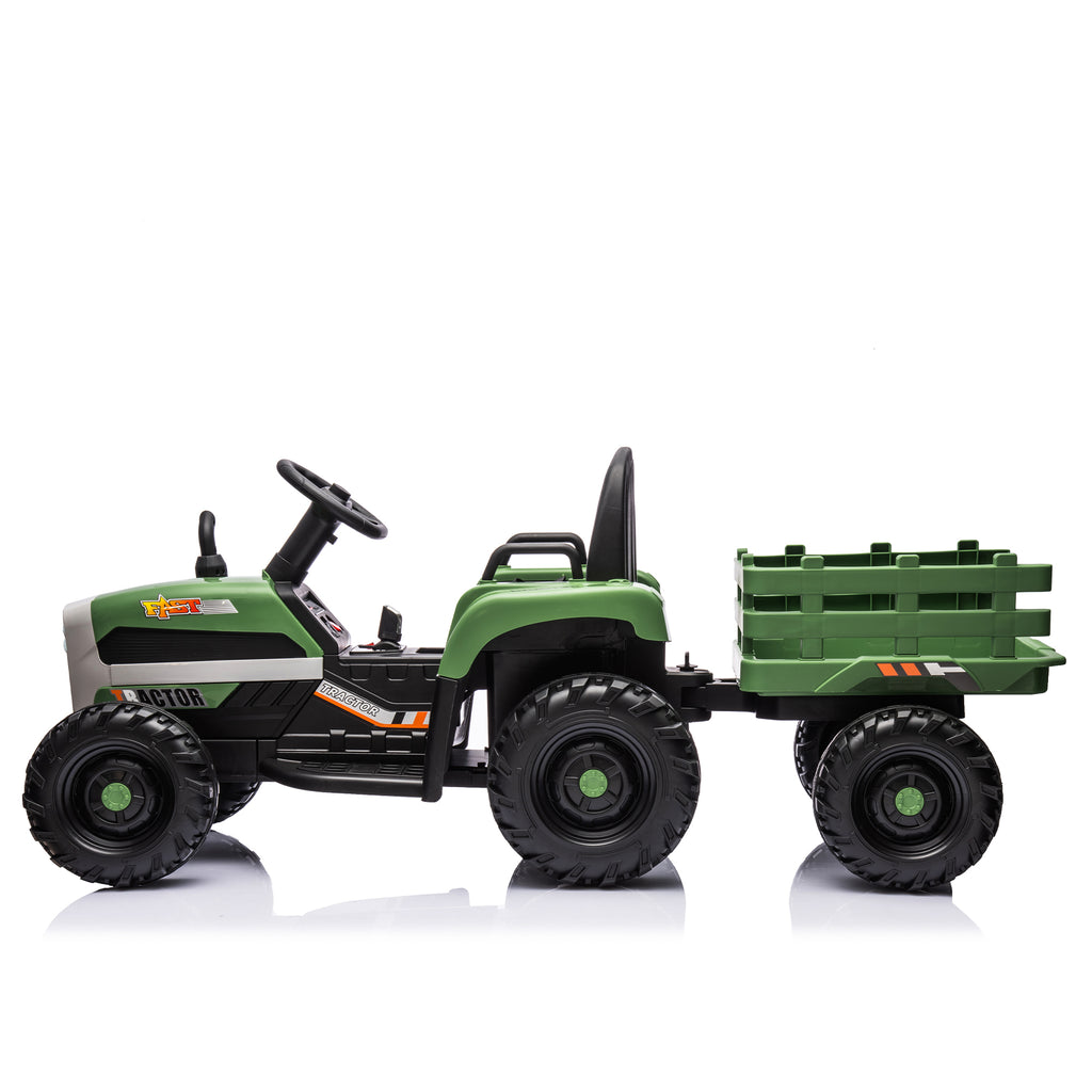 Ride On Tractor with Trailer - 24V Battery Powered Electric Toy