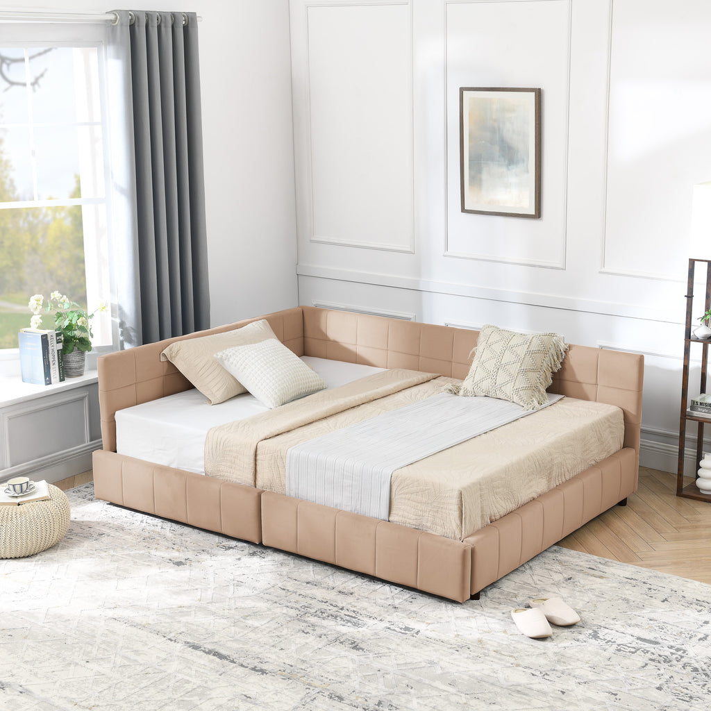 Full Size Storage Upholstered Tufted Bed Frame