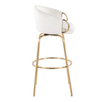 Contemporary 30" Fixed-Height Barstool with Swivel