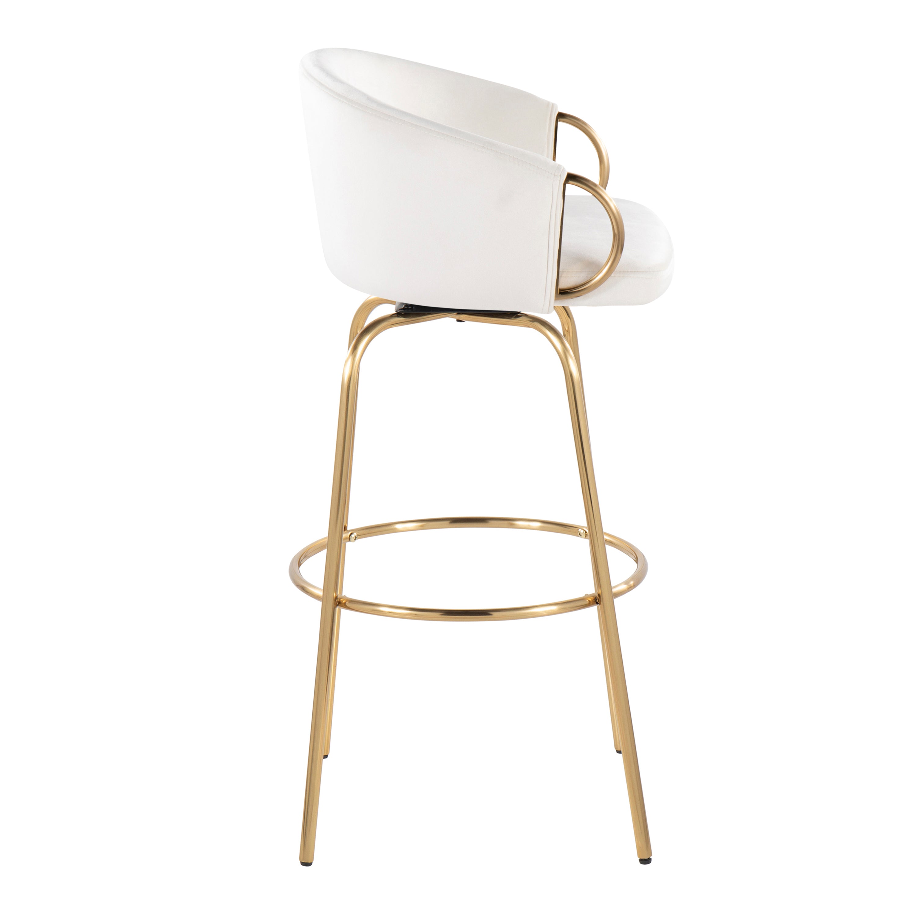 Contemporary 30" Fixed-Height Barstool with Swivel