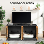 Double Litter Box Enclosure for Two Cats