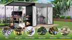 12x4ft Metal Lean to Shed with Open-Sided Pergola