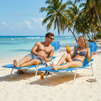 Set of 2 Portable Reclining Loungers