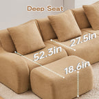 Soft Teddy Fabric Boneless Sofa