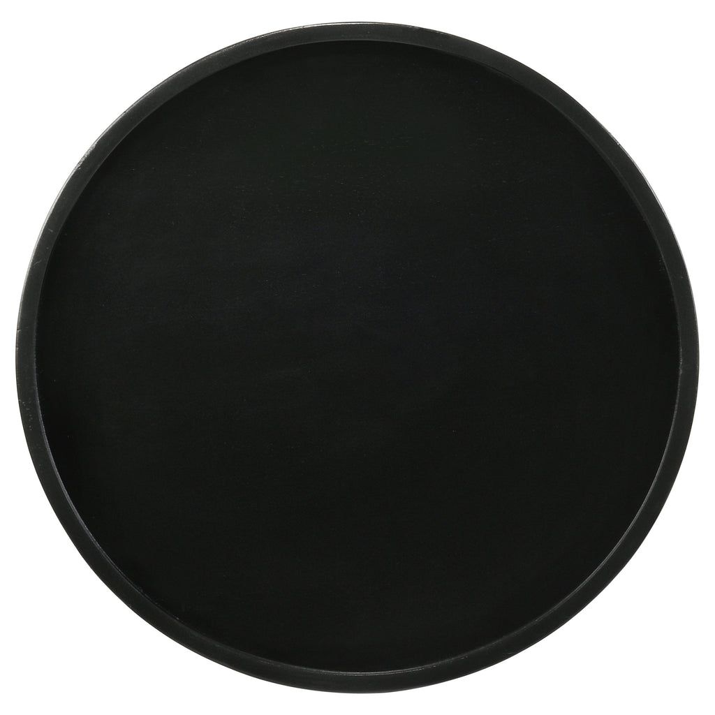 Black Stain Pedestal Accent Table