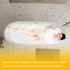 59" Acrylic Freestanding Bathtub with Unique Diamond Pattern Design