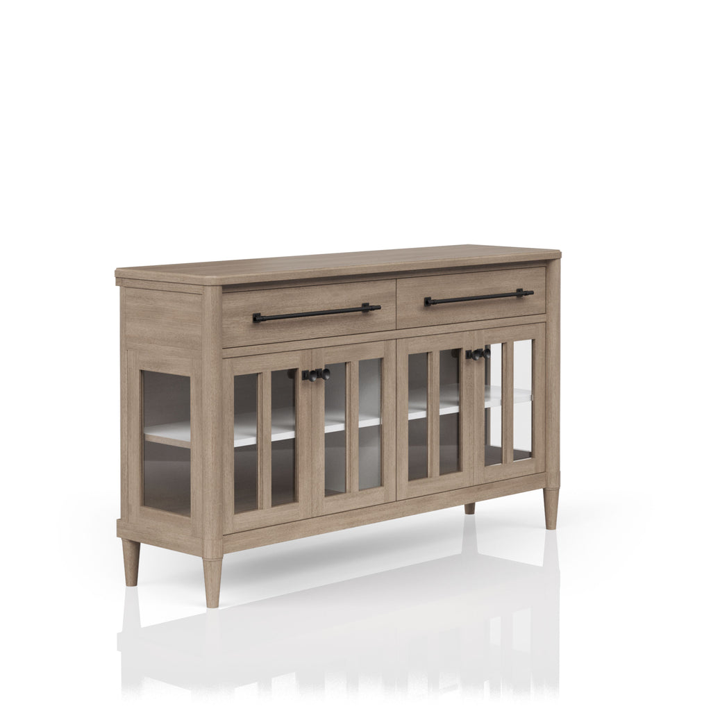 Power Raedy Buffet with Glass Cabinet Doors