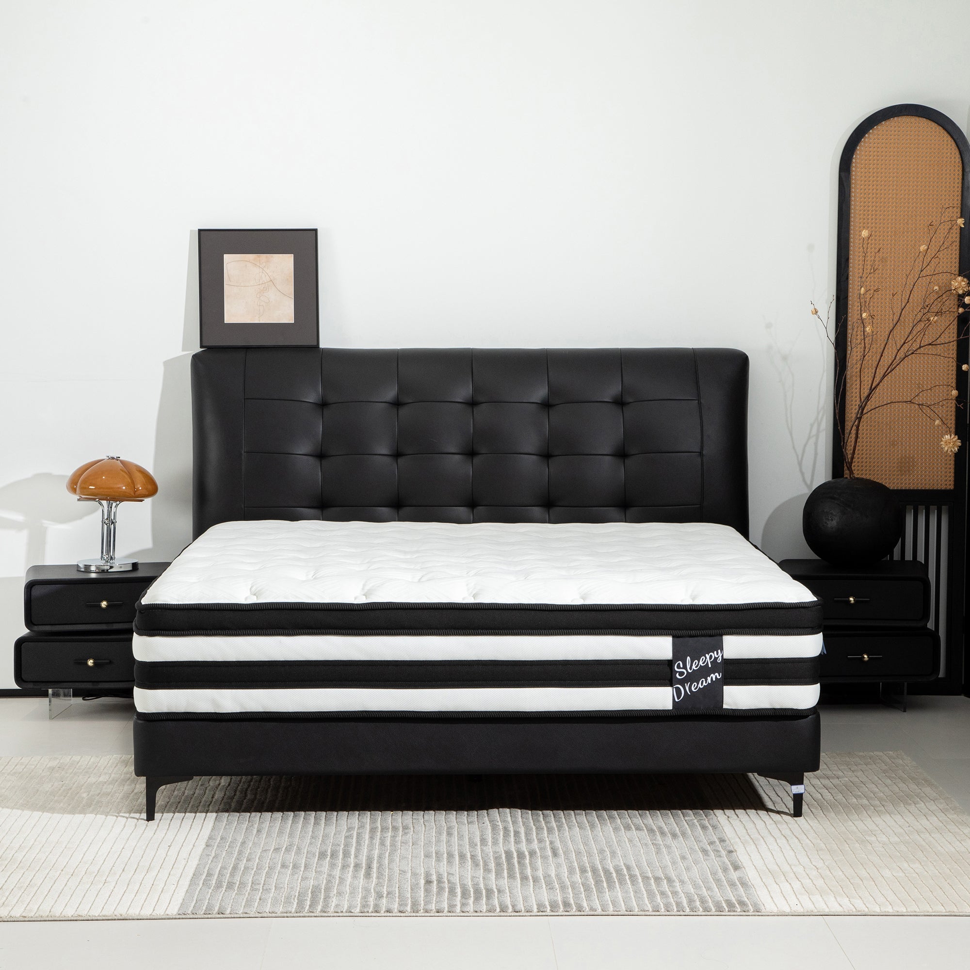 12 Inch Queen Size Hybrid Mattress with Memory Foam and Pocket Springs