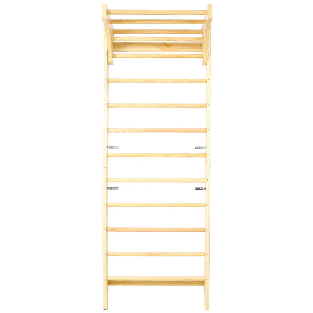 Wooden Swedish Ladder Stall Bars Set for Physical Therapy & Gymnastics