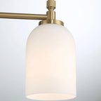 Meadows Three Lights Vanity Brushed Gold Bathroom Lighting