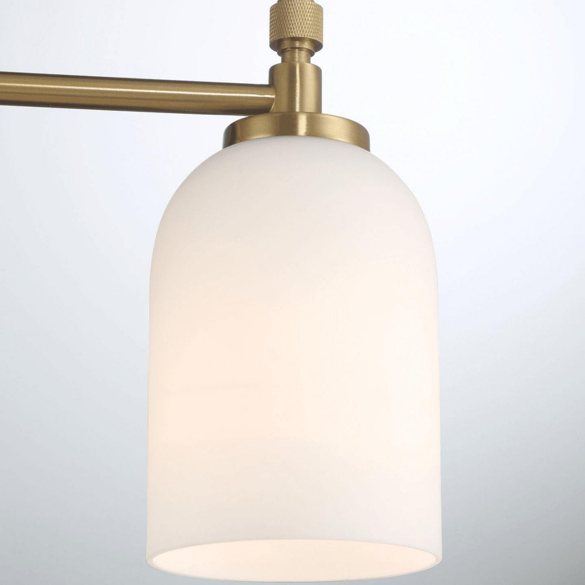 Meadows Three Lights Vanity Brushed Gold Bathroom Lighting