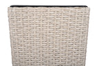 Outdoor PE Wicker Flower Pots, 2-Pcs Set