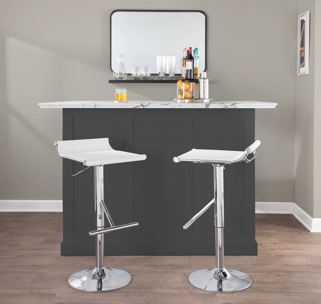 Contemporary Adjustable Bar Stool in Various Colors