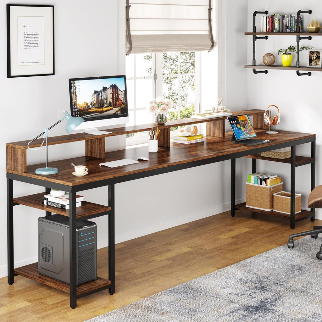 78" Two-Person Desk with X-Legs