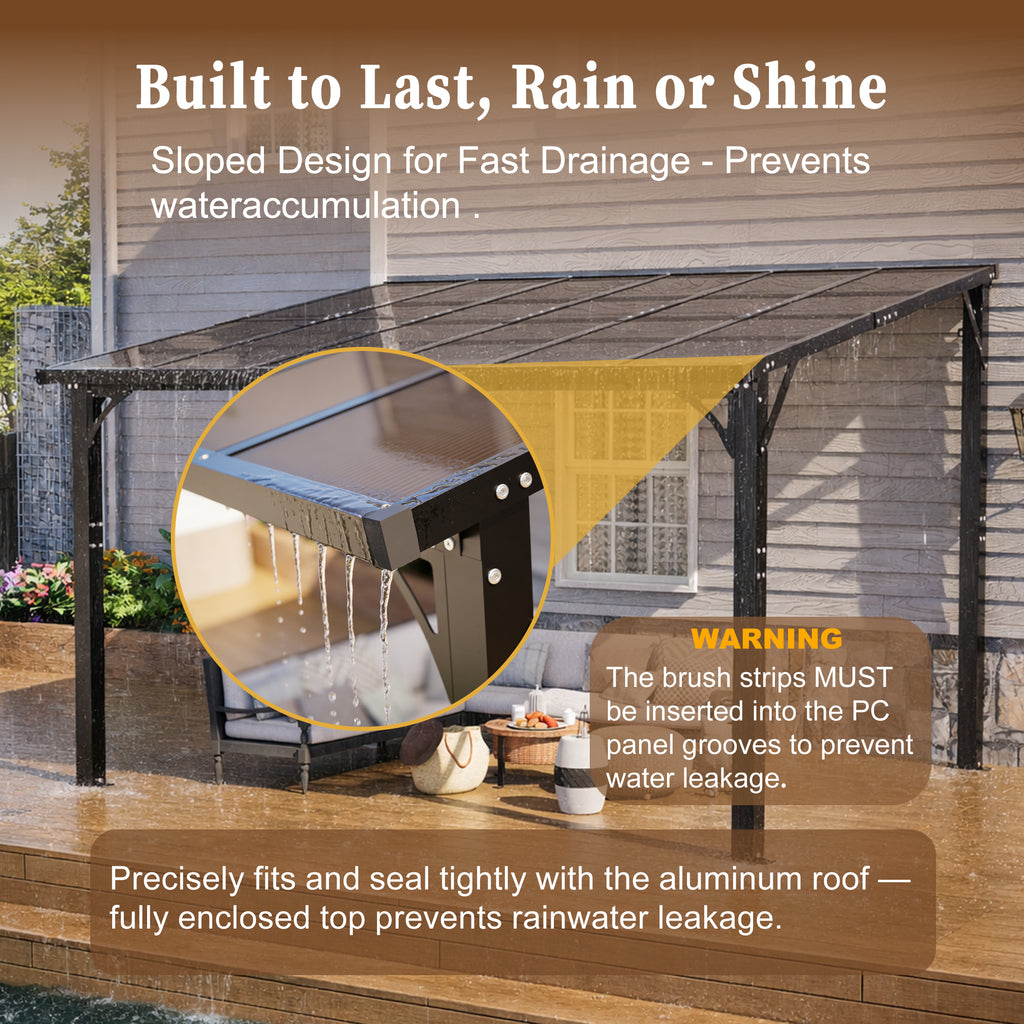 12x10 FT Hardtop Gazebo, Outdoor Patio Pergola