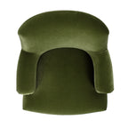 Eloise 30" Pleated Sock Arm Accent Armchair, Olive