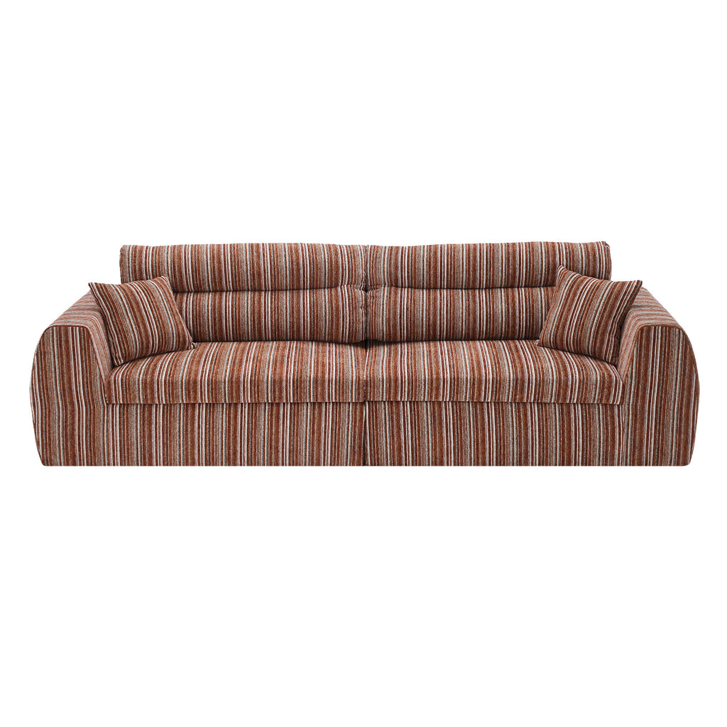 Woven Chenille Striped Compression Sofa
