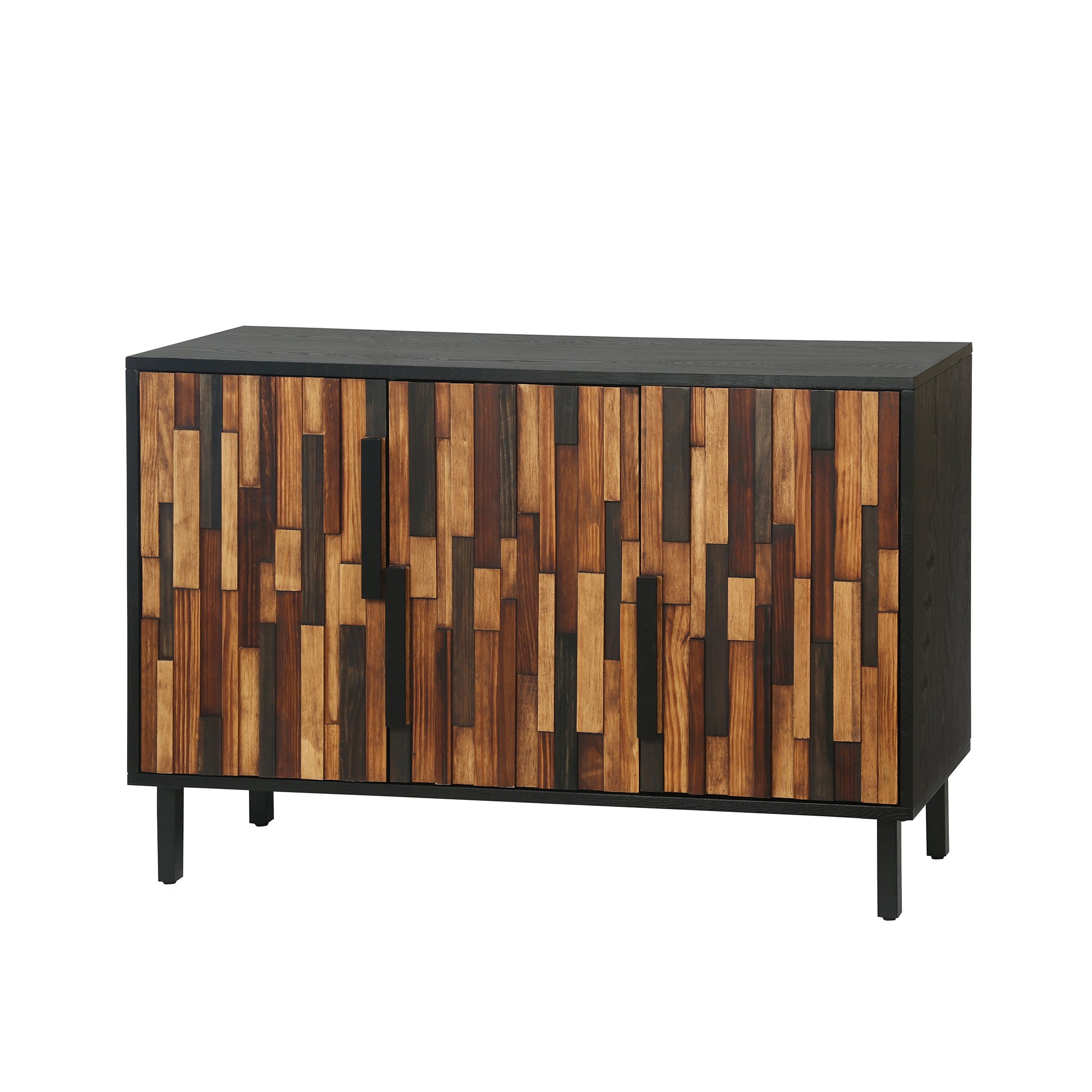 Farmhouse Rustic Sideboard With Straight Wood Pattern