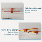 Orange Overhead Garage Storage Rack 4x8 FT for High Ceilings