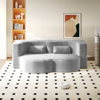 Modern Floor Sofa with Twin Size Folding Mattress