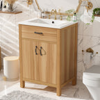 24" Bathroom Vanity With Solid Wood Frame