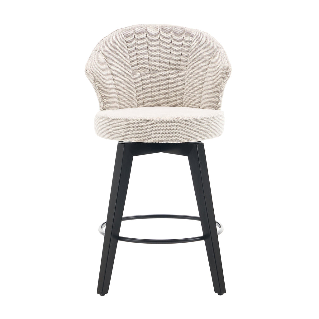 Wing Back Swivel Bar Stools Set of 2
