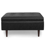 Shay Mid Century Large Square Coffee Table Storage Ottoman