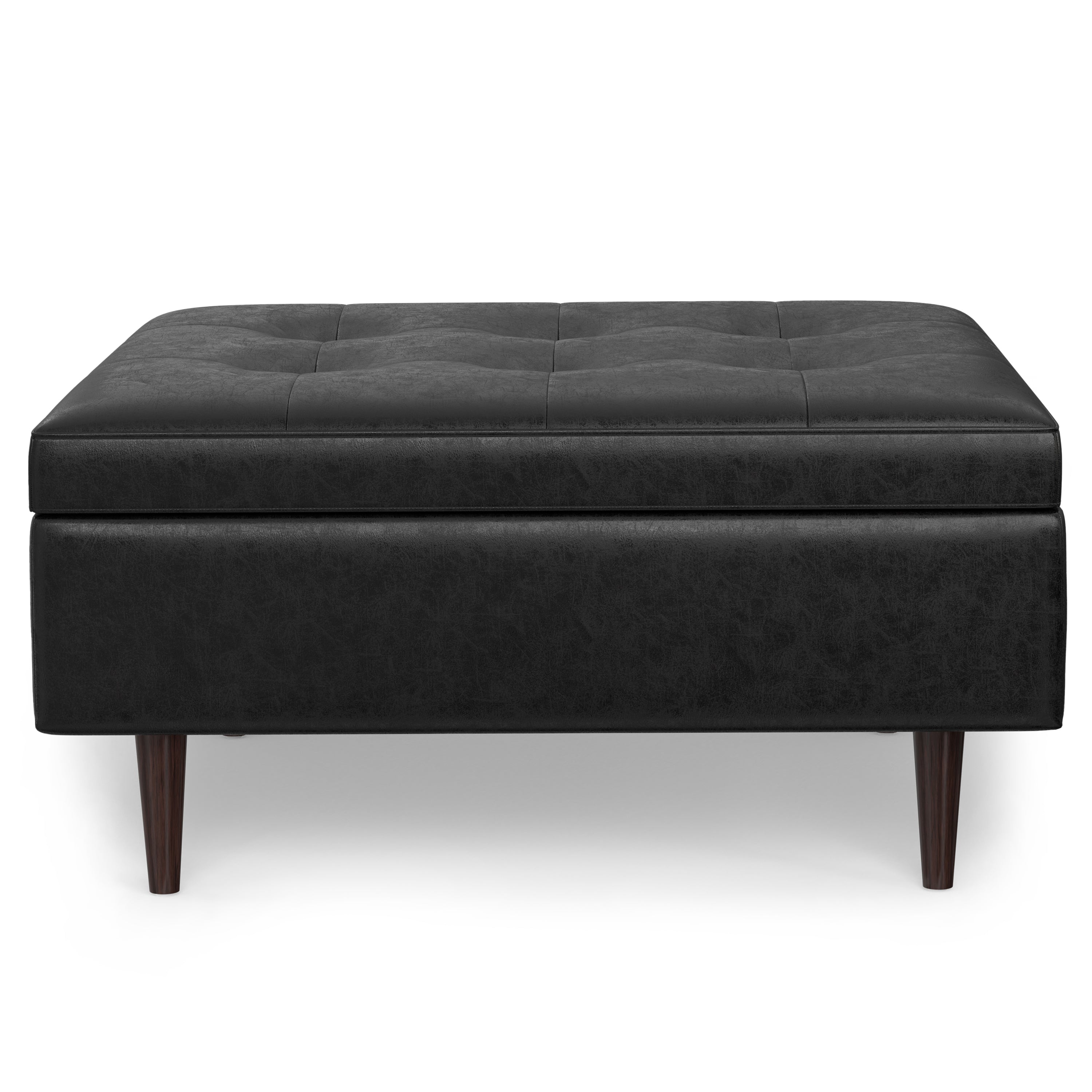 Shay Mid Century Large Square Coffee Table Storage Ottoman